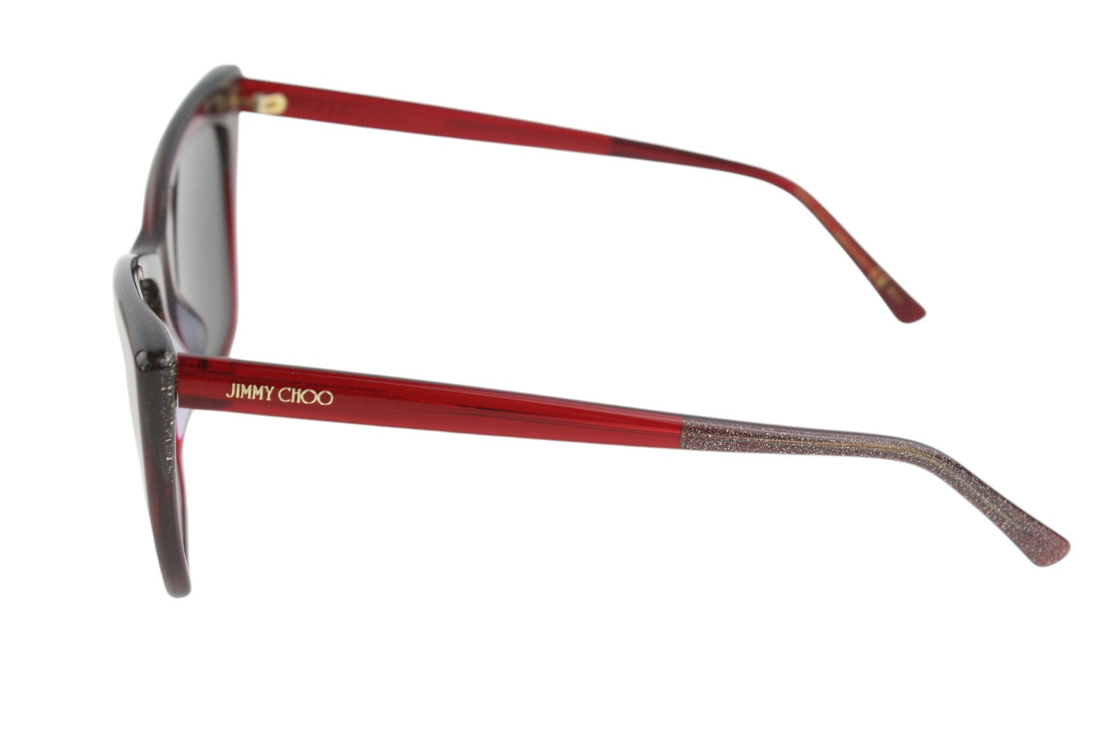 JIMMY CHOO Lucine/S moteriški akiniai nuo saulės su VIENO DYDŽIO tamsintu katės akių formos logotipu, rekomenduojama kaina – 349 € 