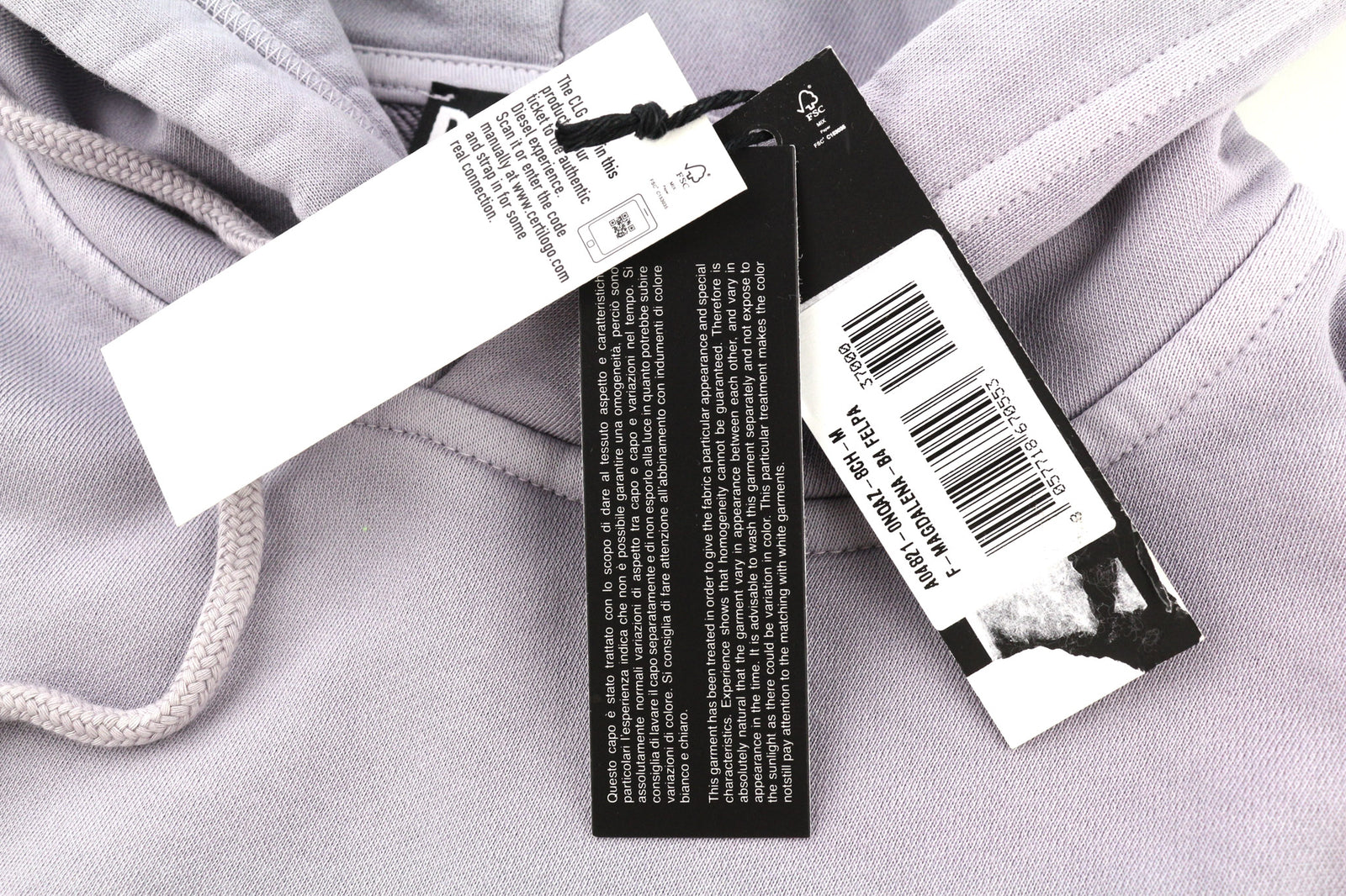 DIESEL F-Magdalena Felpa moteriškas džemperis su gobtuvu M, violetinis, skalbtas, su gobtuvu. RMK 175 €. 