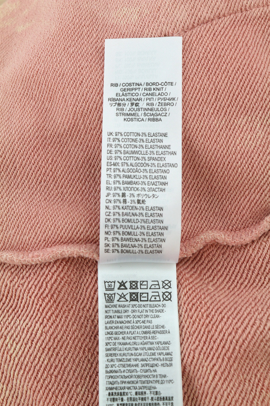 DIESEL F-Mikky Felpa moteriškas džemperis su gobtuvu XL dydžio, persikų spalvos, asimetrinis, su kišene. Rekomenduojama kaina – 195 €. 