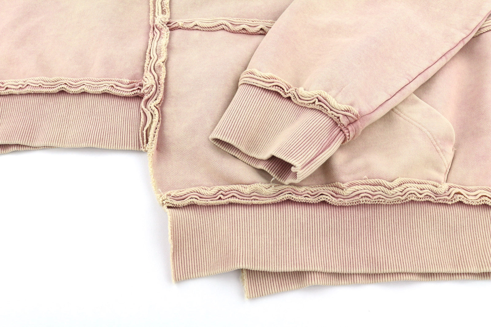 DIESEL F-Mikky moteriškas džemperis su gobtuvu L dydžio, persikų spalvos, asimetriškas megztinis su gobtuvu, rekomenduojama kaina – 195 € 