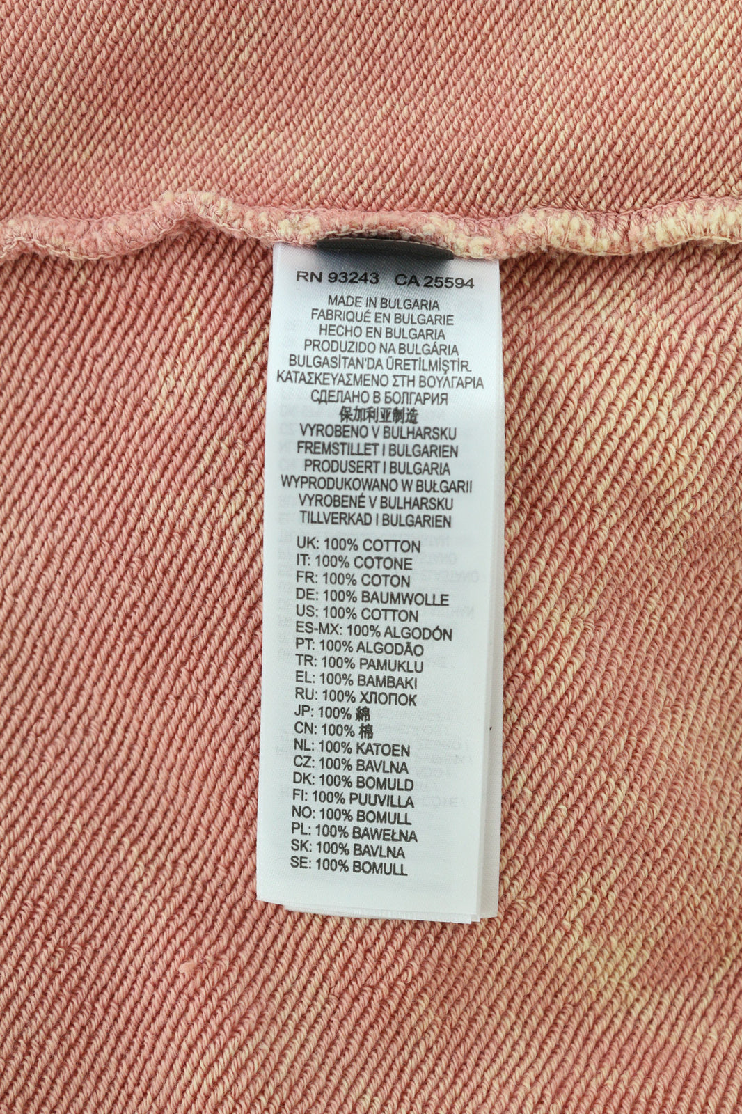 DIESEL F-Mikky Felpa moteriškas džemperis su gobtuvu S, persikų spalvos, asimetrinis, su kišene. Rekomenduojama kaina – 195 €. 