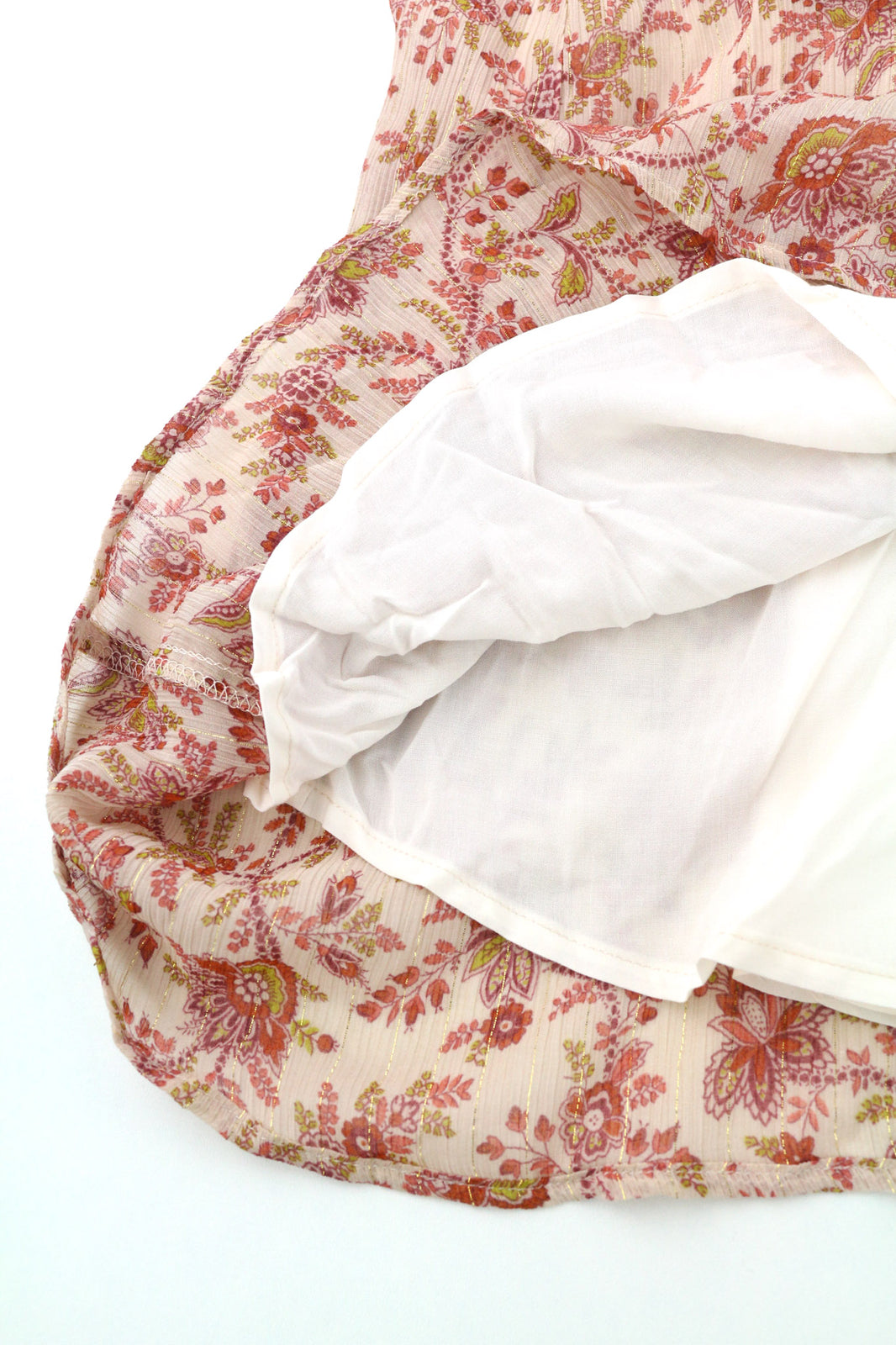 MAISON 123 Nao R Imprimee moteriška suknelė 40 šilko mišinio ilgomis rankovėmis, gėlėta 