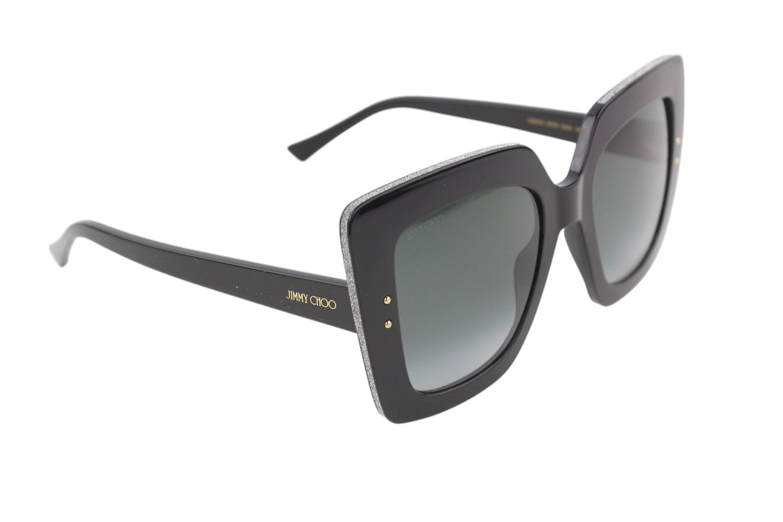 JIMMY CHOO Auri/G/S moteriški akiniai nuo saulės, VIENO DYDŽIO, drugelio formos, blizgantys rėmeliai, rekomenduojama kaina – 349 € 