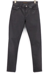 NUDIE JEANS Skinny Lin Women Jeans W27/L32 Black In Black Coated Organic Cotton