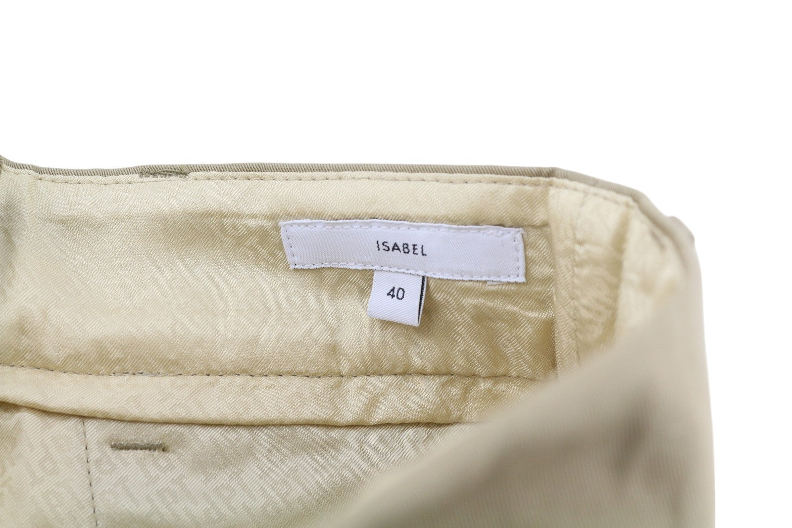 PT TORINO Isabel moteriškos kelnės 40 W26 smėlio spalvos lino mišinio klostuotos platėjančios RRP 350 € 