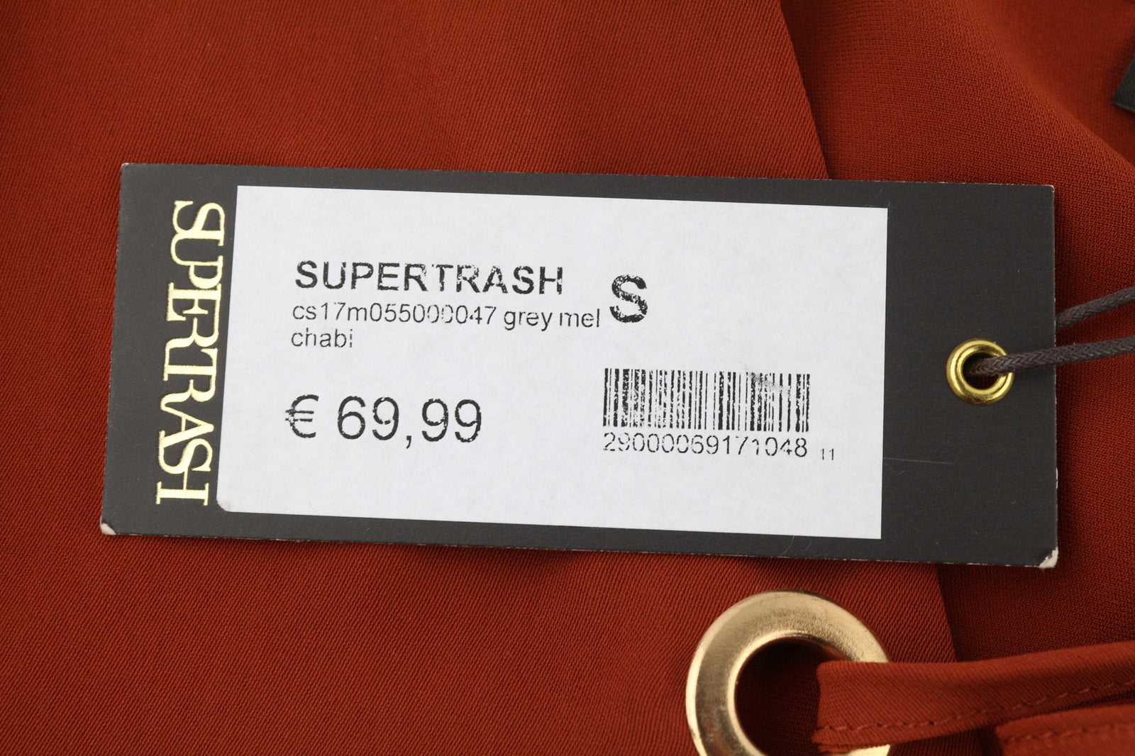 SUPERTRASH Dambi moteriška suknelė, 36 colių ilgio rankovėmis, V formos iškirpte, be pamušalo, trumpa logotipu 