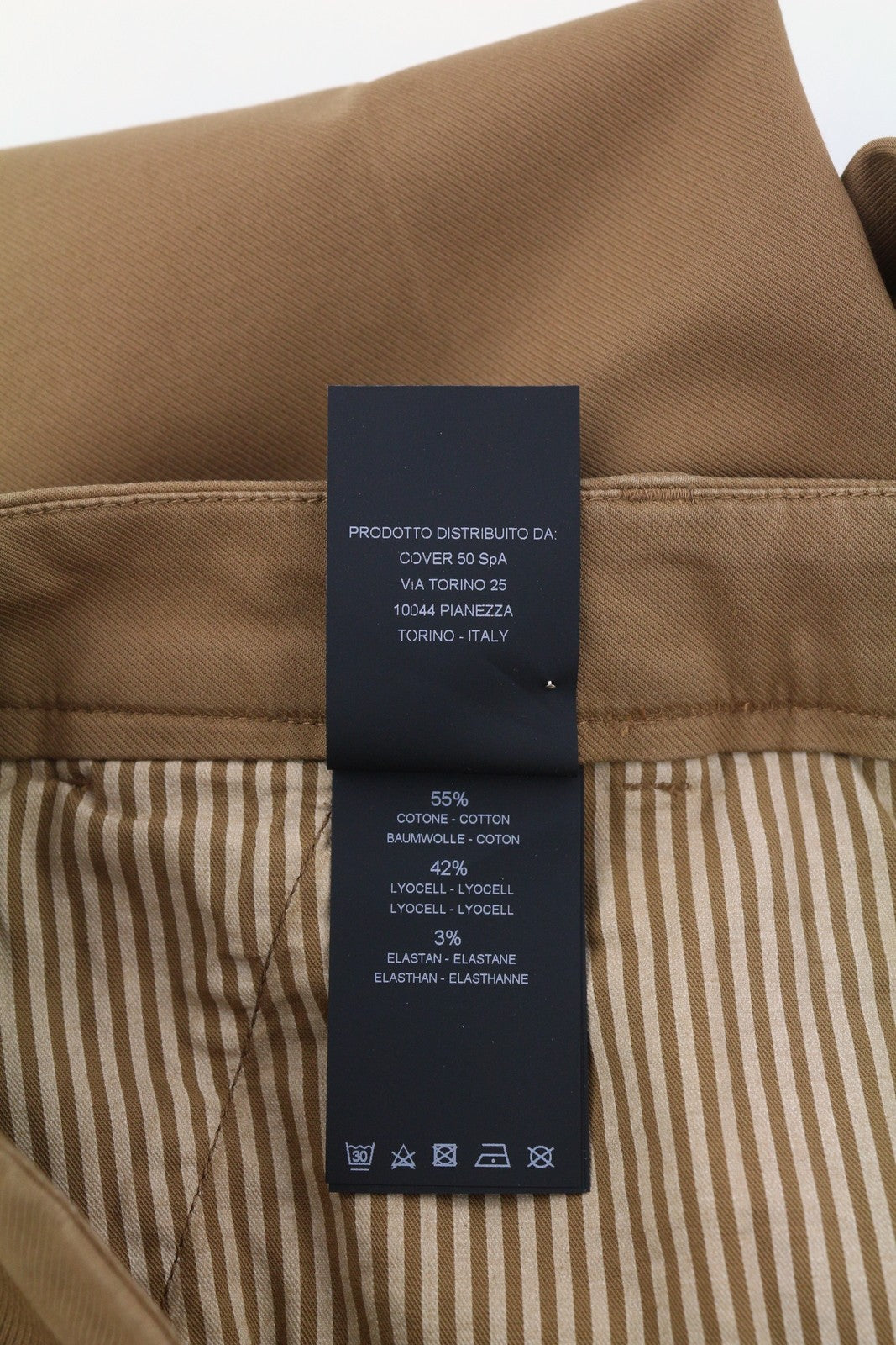 PT TORINO Jaine moteriškos kelnės, 46 W33, rudos, platėjantys iki kulkšnies, RRP 249 € 