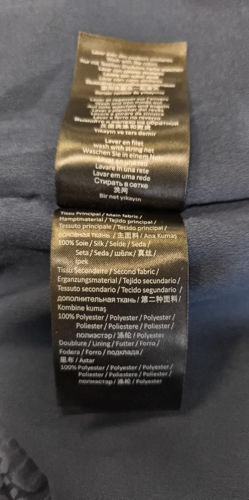 ONE STEP Ikks moteriška suknelė, 38 cm, tamsiai mėlyna, 3/4 rankovėmis, apvali kaklo iškirpte, šilkine, su užtrauktuku. 