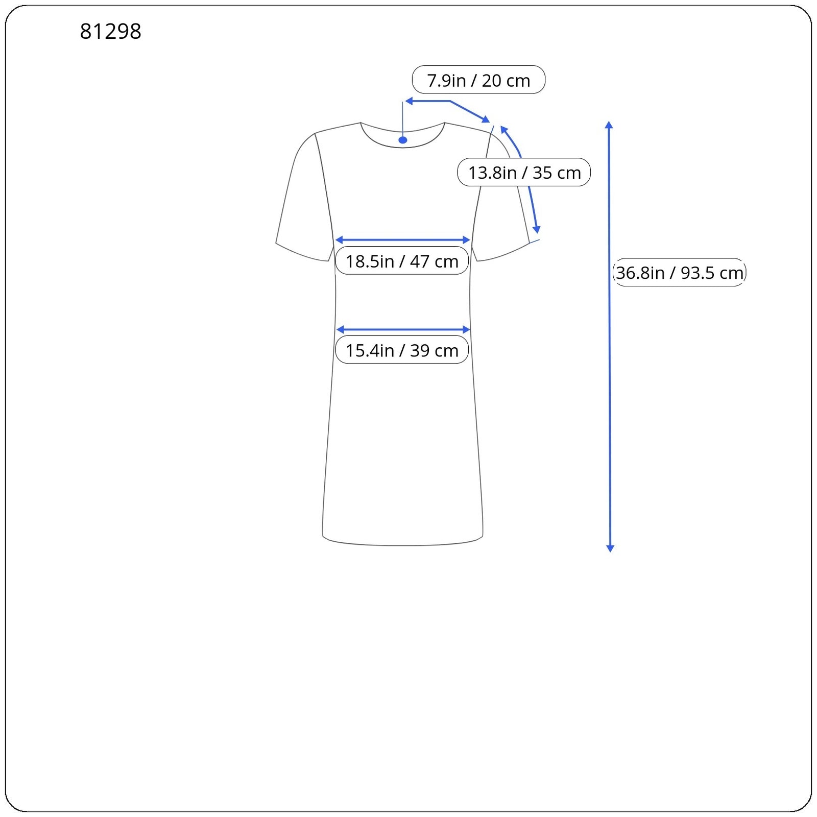 ONE STEP Ikks moteriška suknelė, 38 cm, tamsiai mėlyna, 3/4 rankovėmis, apvali kaklo iškirpte, šilkine, su užtrauktuku. 