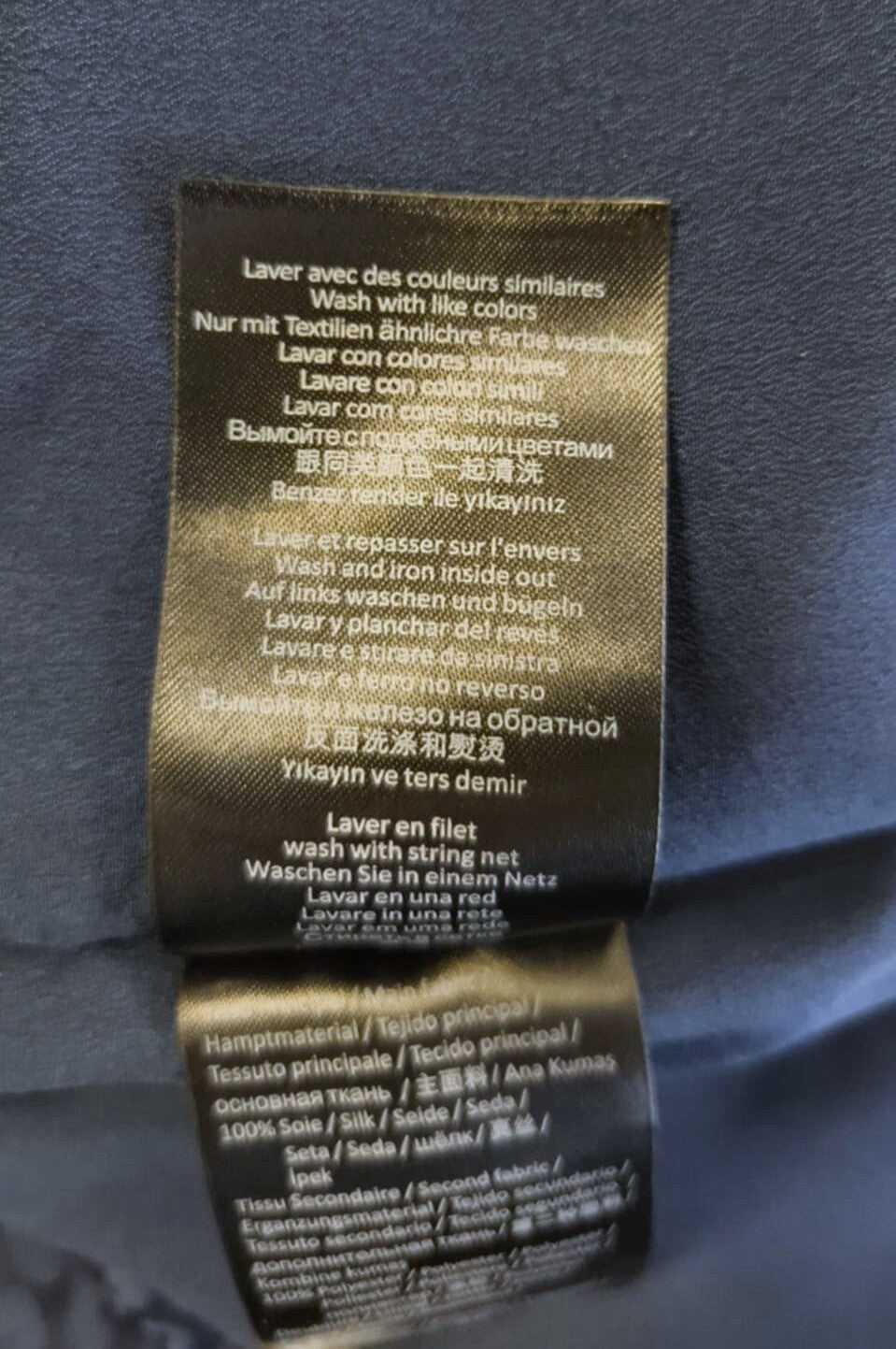 ONE STEP Ikks moteriška suknelė, 38 cm, tamsiai mėlyna, 3/4 rankovėmis, apvali kaklo iškirpte, šilkine, su užtrauktuku. 