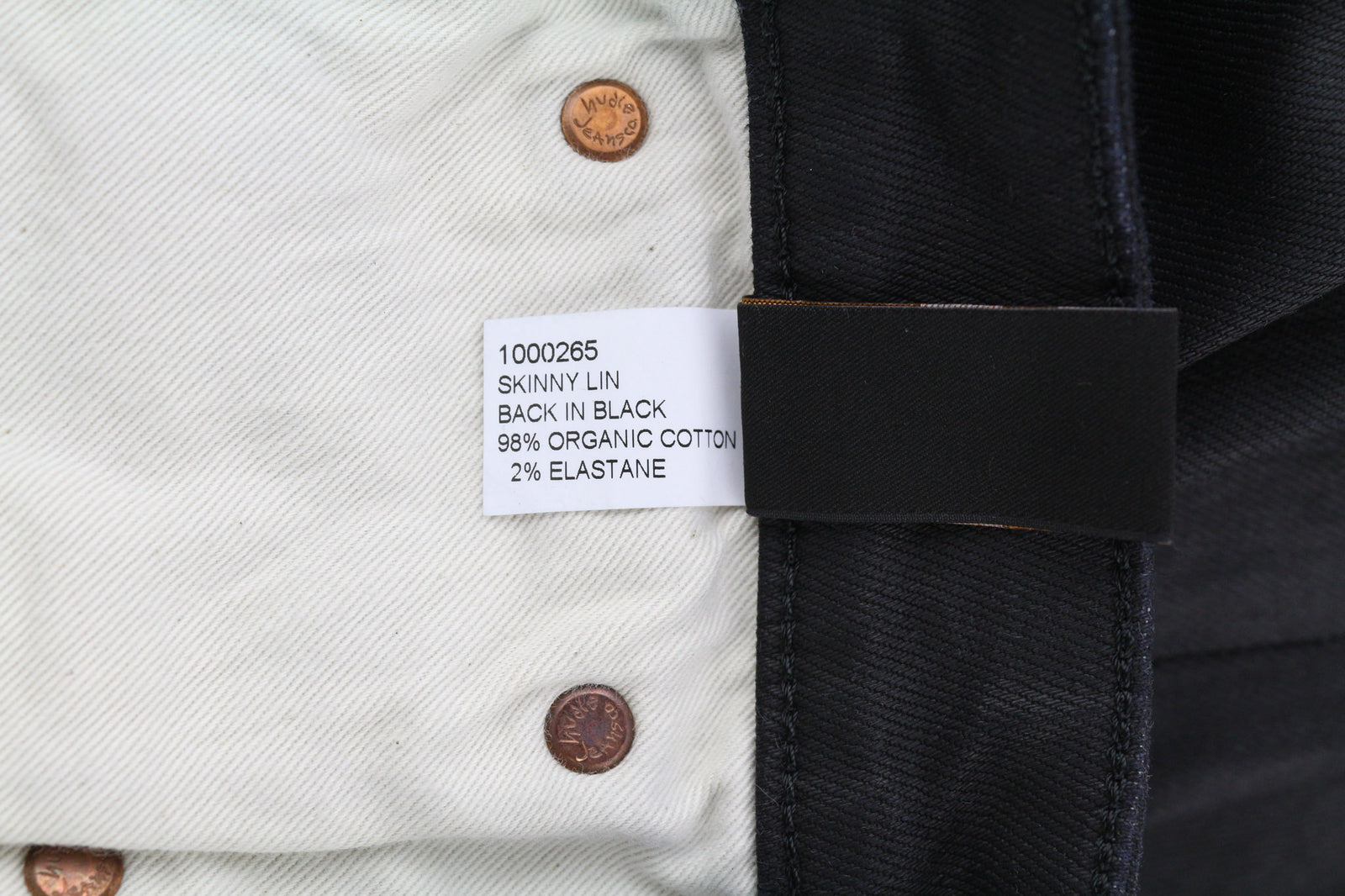 NUDIE JEANS Skinny Lin Men Jeans W28/L32 Black In Black Coated Organic Dark