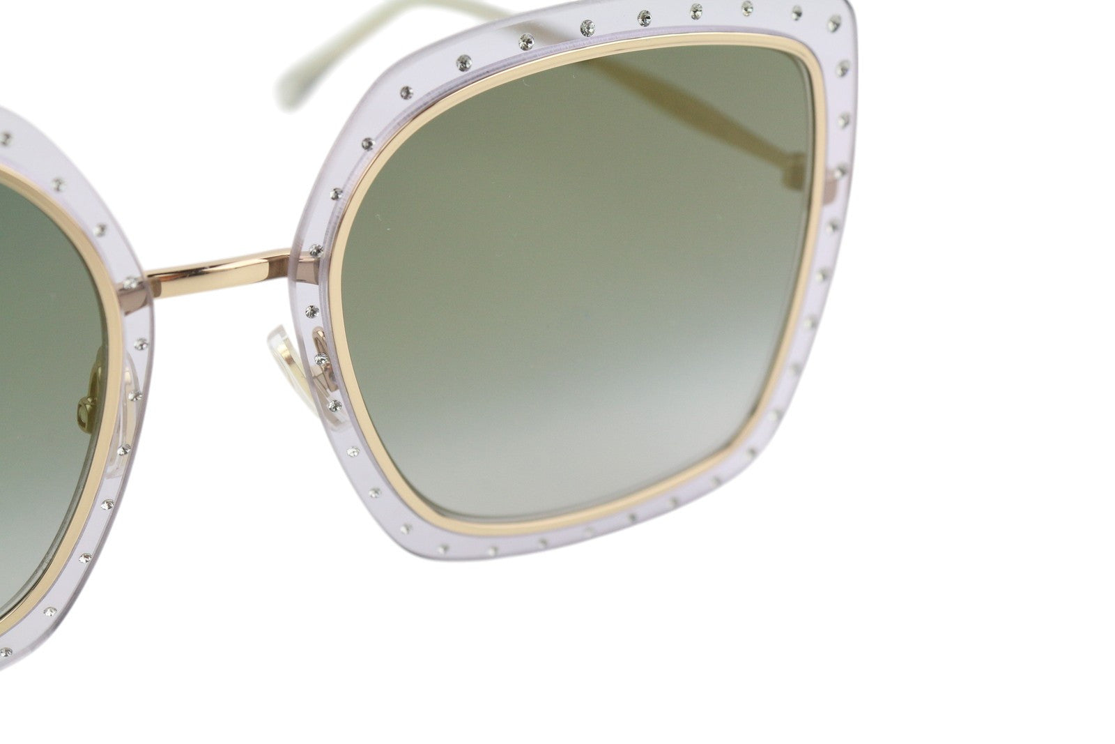 JIMMY CHOO Dany/S moteriški akiniai nuo saulės VIENO DYDŽIO kvadratiniai Swarovski kristalai RMK 399 € 