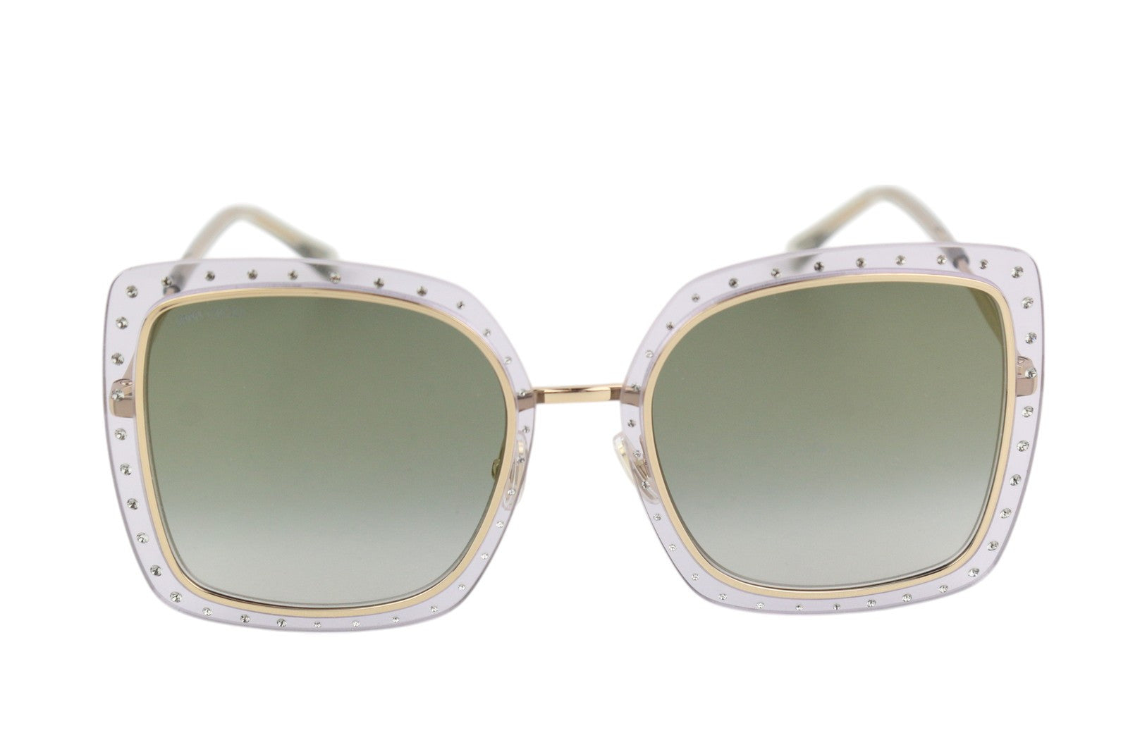 JIMMY CHOO Dany/S moteriški akiniai nuo saulės VIENO DYDŽIO kvadratiniai Swarovski kristalai RMK 399 € 