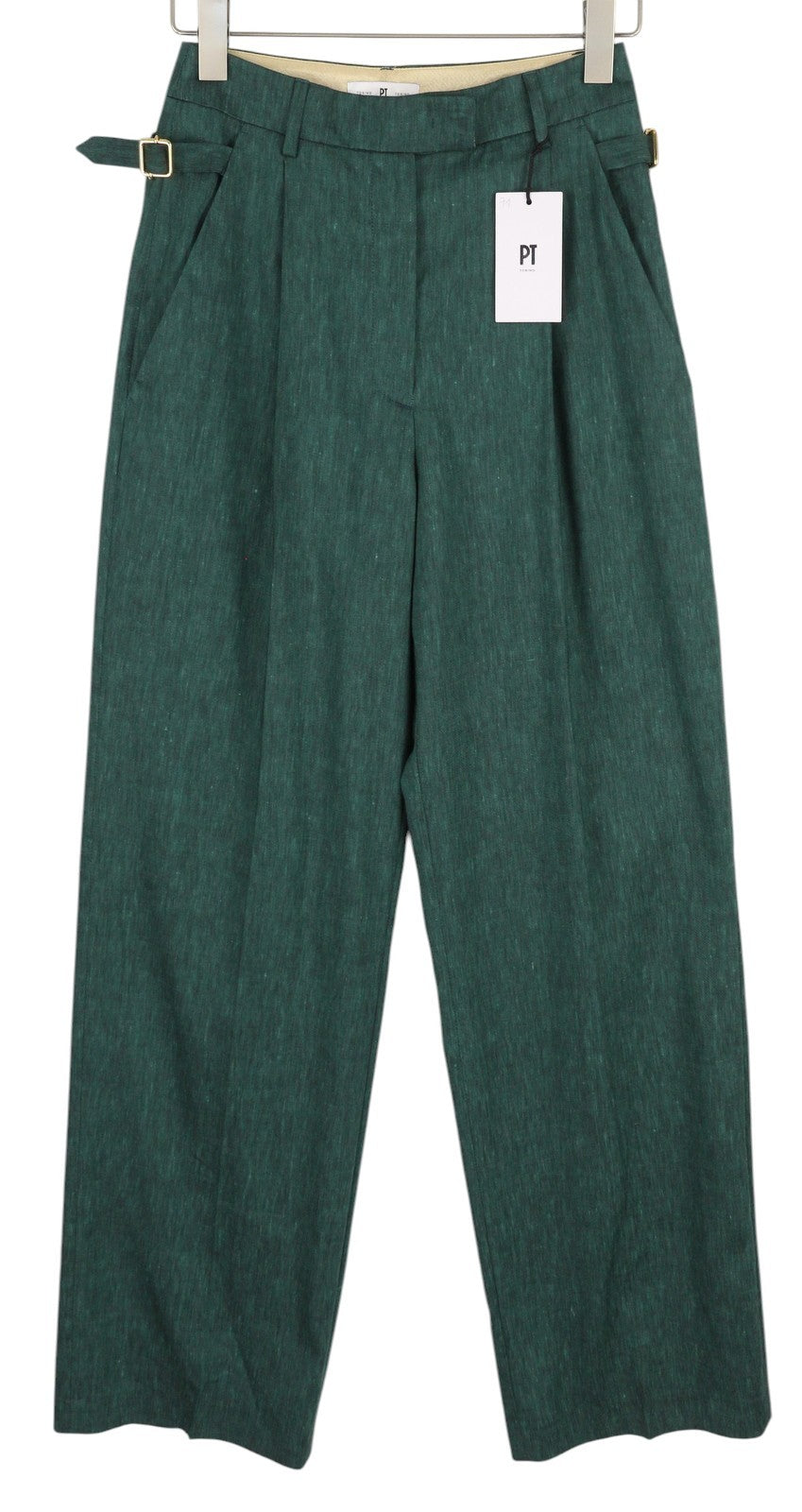 PT TORINO Isabel moteriškos kelnės 40 W26 fliso, vilnos, lino, klostytos, platėjančios. Rekomenduojama mažmeninė kaina – 350 €. 