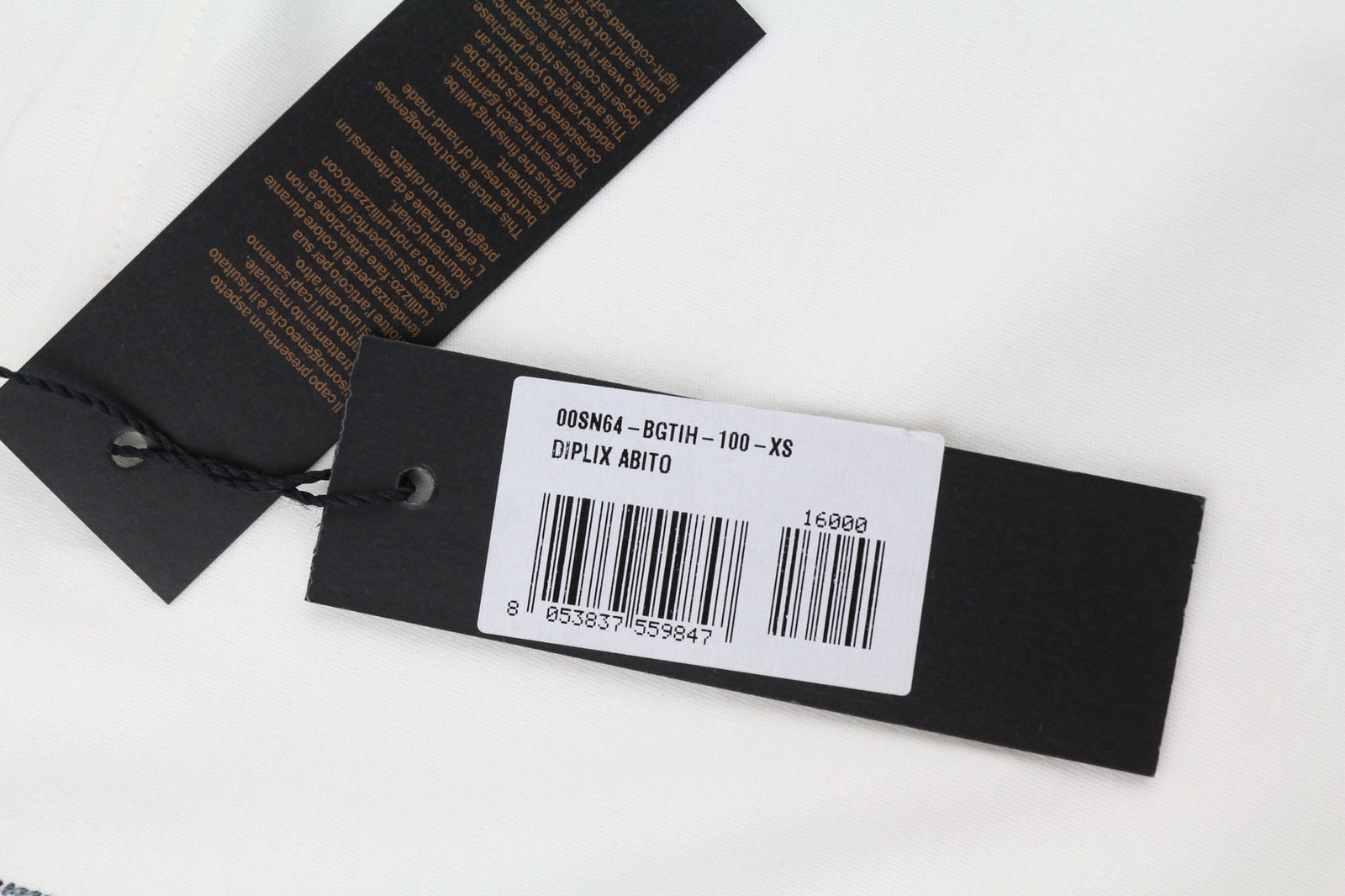 DIESEL Bgtih moteriška suknelė XS, juodos ir auksinės spalvos, trumpomis rankovėmis, apvalia kaklo iškirpte, siuvinėta šortai 