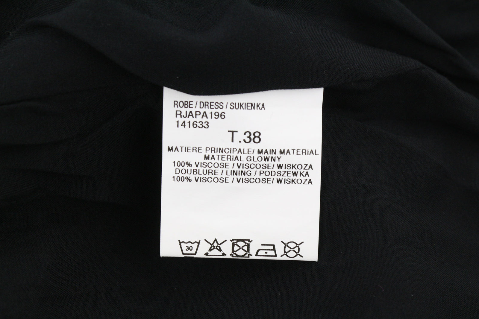 JACQUELINE RIU Rjapa196 moteriška suknelė, 38 cm, tamsi, be rankovių, su V formos iškirpte, gėlėtu raštu. 