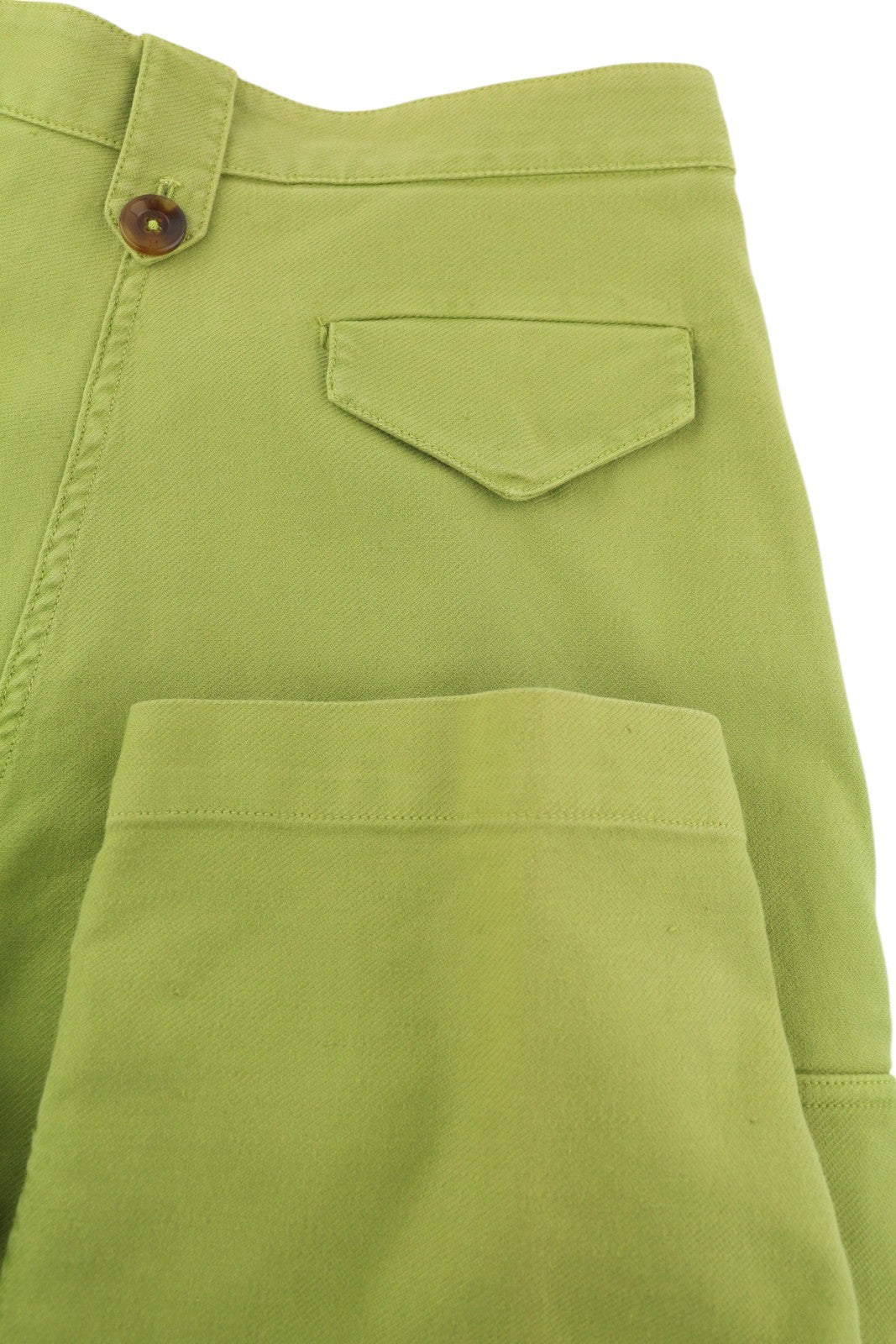 PT TORINO Zoe moteriškos kelnės 44 W30 žalios lino mišinio plonas kirpimas aukštu juosmeniu krovininės kelnės 