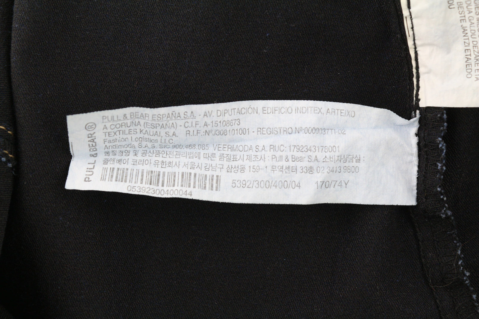 PULL&amp;BEAR moteriška suknelė L dydžio mėlyna džinsinė suknelė su V formos iškirpte, logotipu, be rankovių, kišenėmis, sagomis, trumpa 