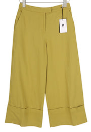 PT TORINO Colette moteriškos kelnės, 40 W28, žalios, atlenktos, lininio audinio iki kulkšnių, RMK 315 € 