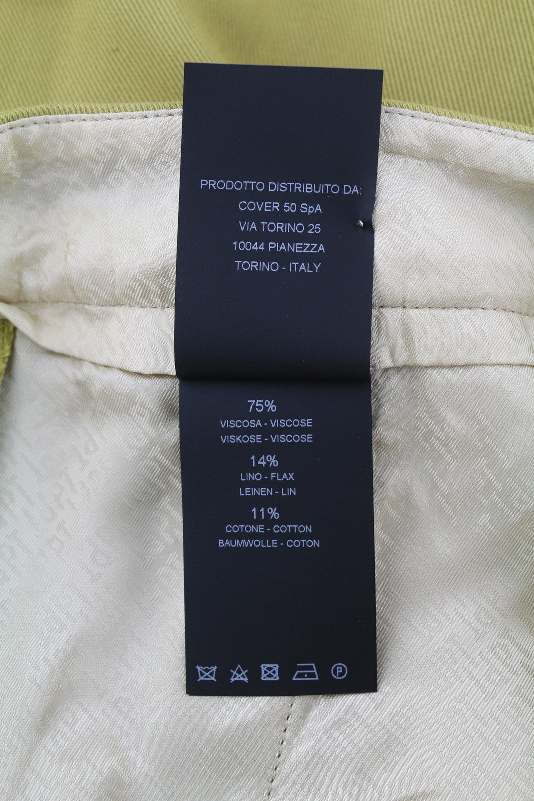 PT TORINO Colette moteriškos kelnės, 40 W28, žalios, atlenktos, lininio audinio iki kulkšnių, RMK 315 € 