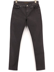 NUDIE JEANS Skinny Lin vyriški džinsai W28/L32 juodi su juodu dengtu medvilniniu užtrauktuku 