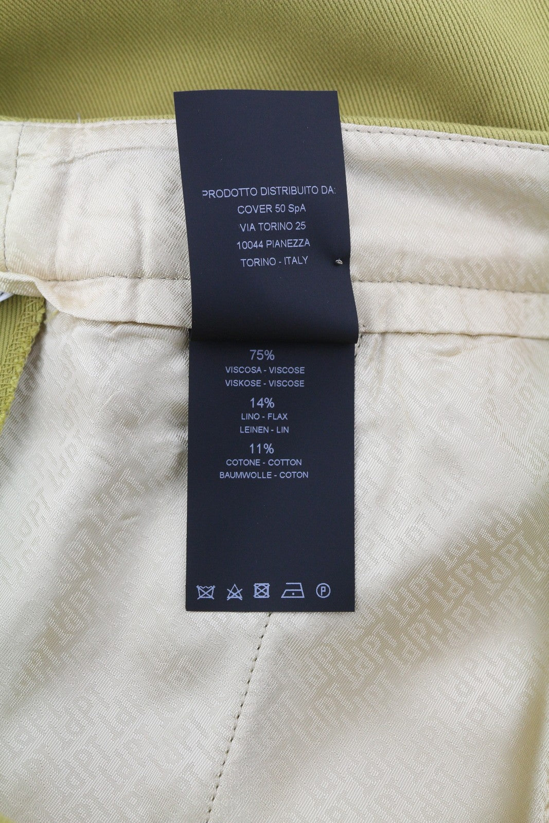 PT TORINO Colette moteriškos kelnės, 42 W30, žalios, atlenktos, iki kulkšnių, lininis mišinys, rekomenduojama kaina – 315 € 