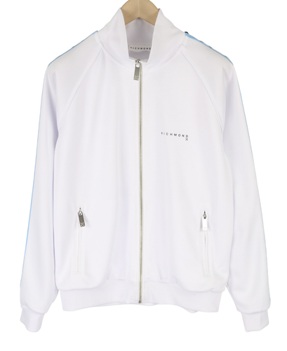RICHMOND vyriškas sportinis kostiumas M, baltas, 2 dalių, užtraukiamos kišenės, elastingas juosmuo, laisvalaikio logotipas 
