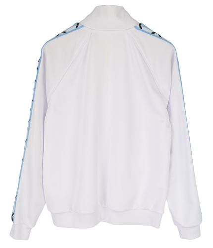 RICHMOND vyriškas sportinis kostiumas M, baltas, 2 dalių, užtraukiamos kišenės, elastingas juosmuo, laisvalaikio logotipas 