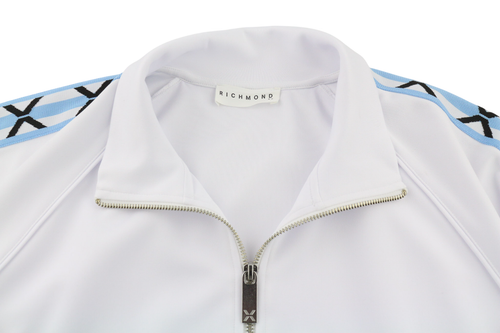 RICHMOND vyriškas sportinis kostiumas M, baltas, 2 dalių, užtraukiamos kišenės, elastingas juosmuo, laisvalaikio logotipas 