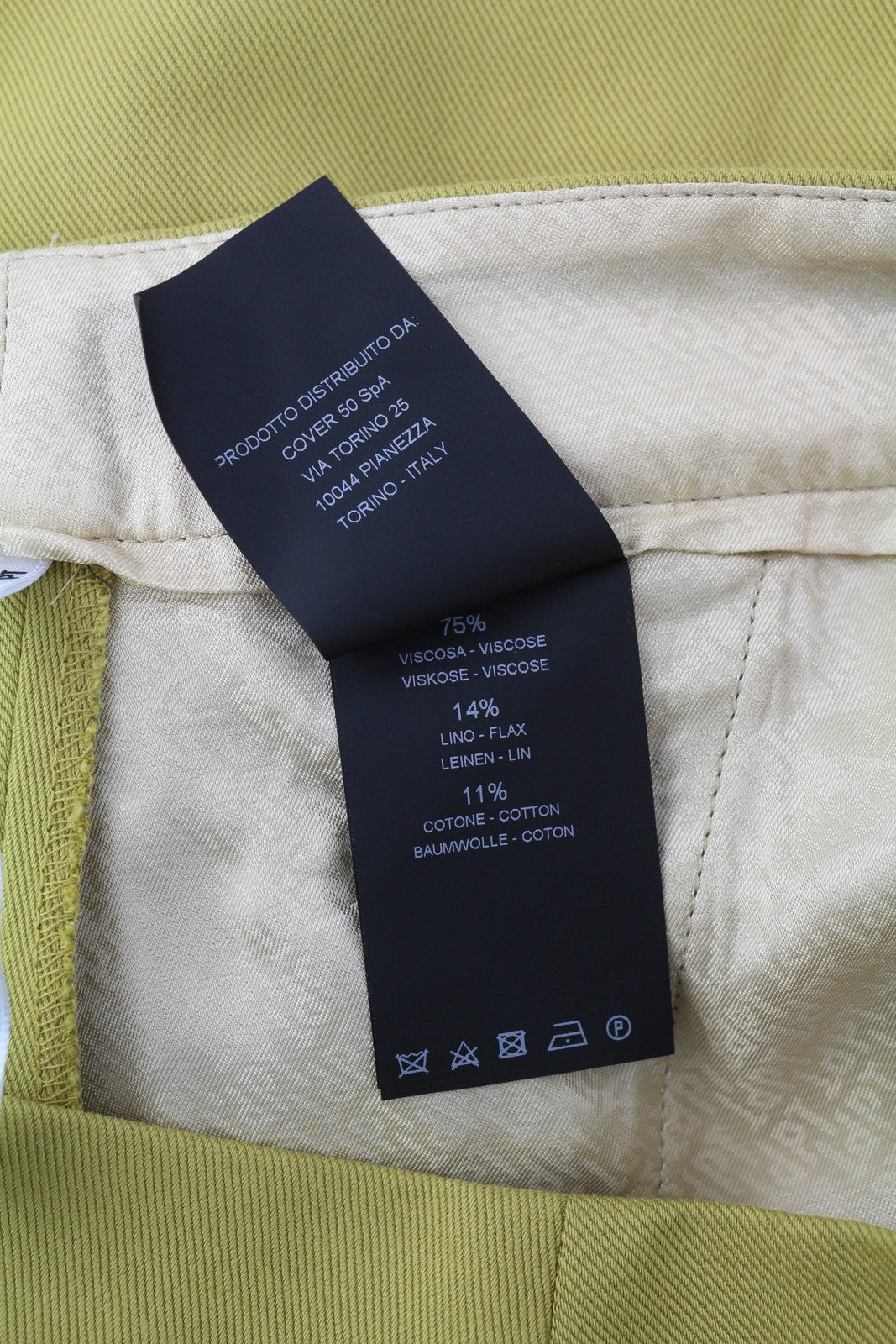 PT TORINO Colette moteriškos kelnės, 42 W30, žalios, atlenktos, iki kulkšnių, lininis mišinys, rekomenduojama kaina – 315 € 