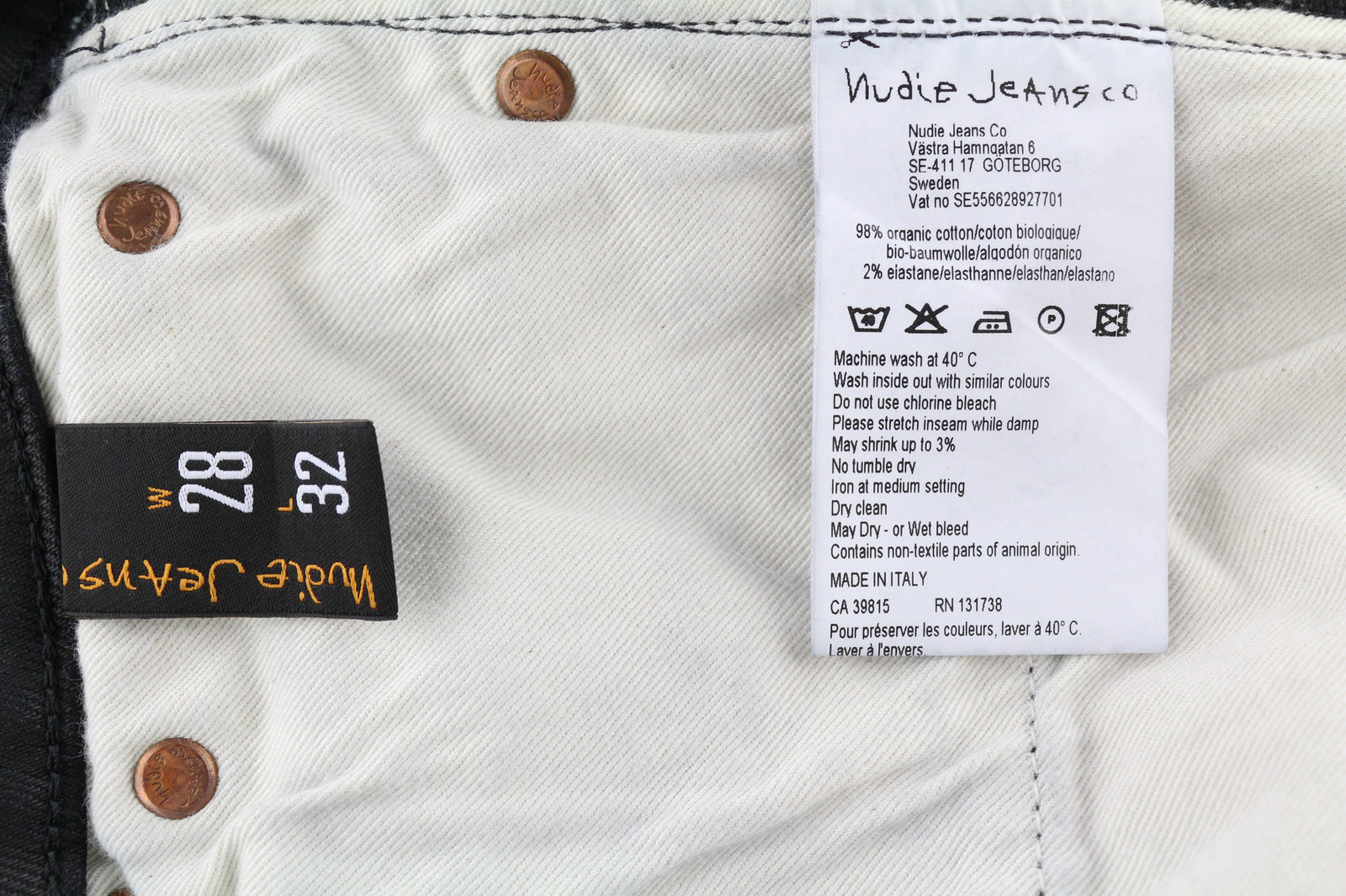 NUDIE JEANS Skinny Lin vyriški džinsai W28/L32 juodi su juodu dengtu ekologišku užtrauktuku 