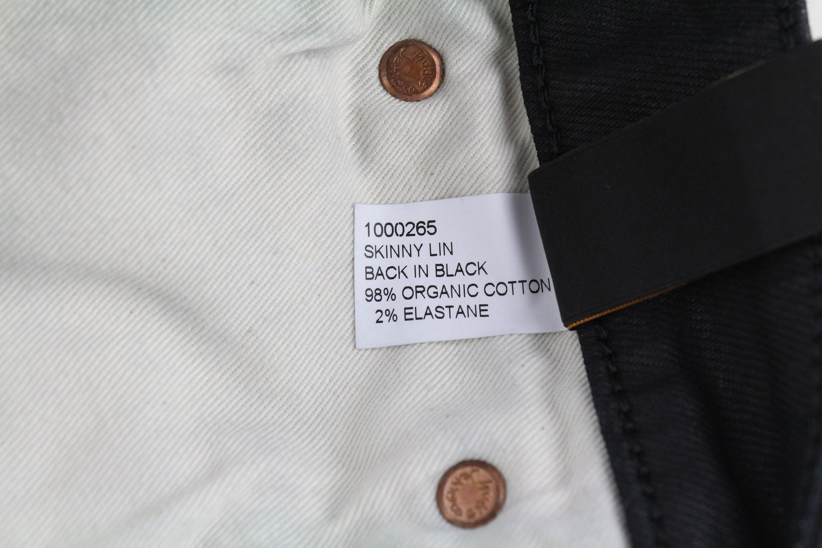 NUDIE JEANS Skinny Lin vyriški džinsai W28/L32 juodi su juodu dengtu ekologišku užtrauktuku 