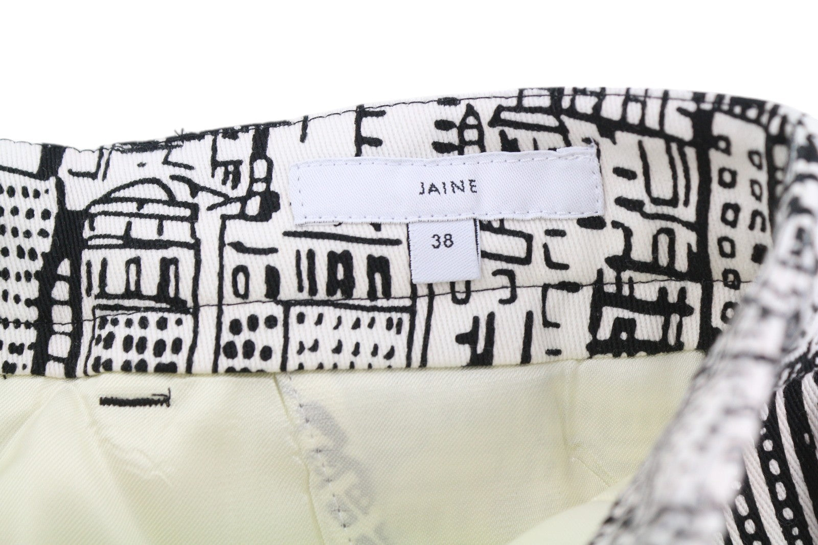 PT TORINO Jaine moteriškos kelnės, 38 W27, miesto raštas, platėjanti iki kulkšnių, rekomenduojama kaina – 249 € 