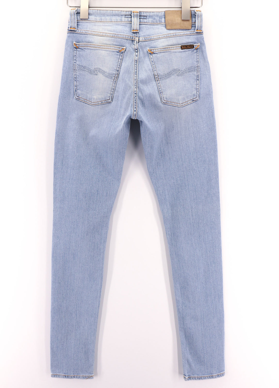 NUDIE JEANS Skinny Lin vyriški džinsai W28/L34 jaunimui, dėvimi iš skalbtos ekologiškos medvilnės 