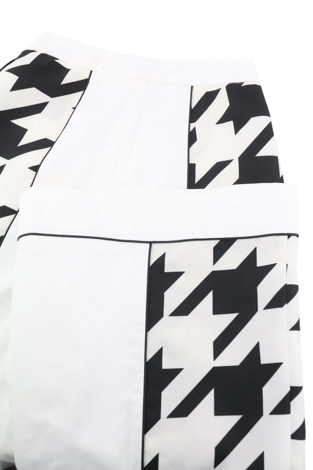 PT TORINO Mia moteriškos kelnės 40 W25 baltos platėjančios klešnės raštuotas ilgis iki kulkšnių 