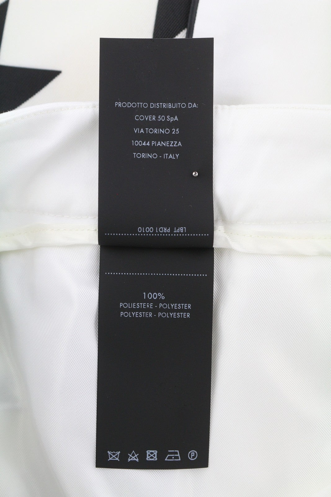 PT TORINO Mia moteriškos kelnės 40 W25 baltos platėjančios klešnės raštuotas ilgis iki kulkšnių 