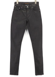 NUDIE JEANS Skinny Lin Women Jeans W27/L34 Black In Black Organic Cotton Coated