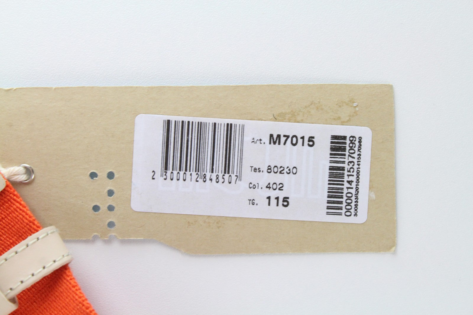 HARMONT & BLAINE 115cm Belt Orange Polyester Metal Buckled Square-End