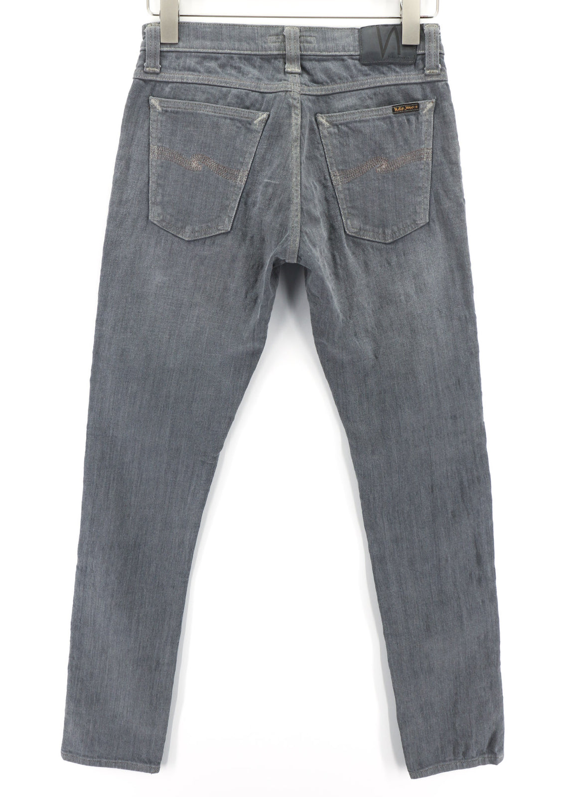 NUDIE JEANS Tight Long John Men Jeans W28/L32 Organic Charcoal Washed Slim Logo