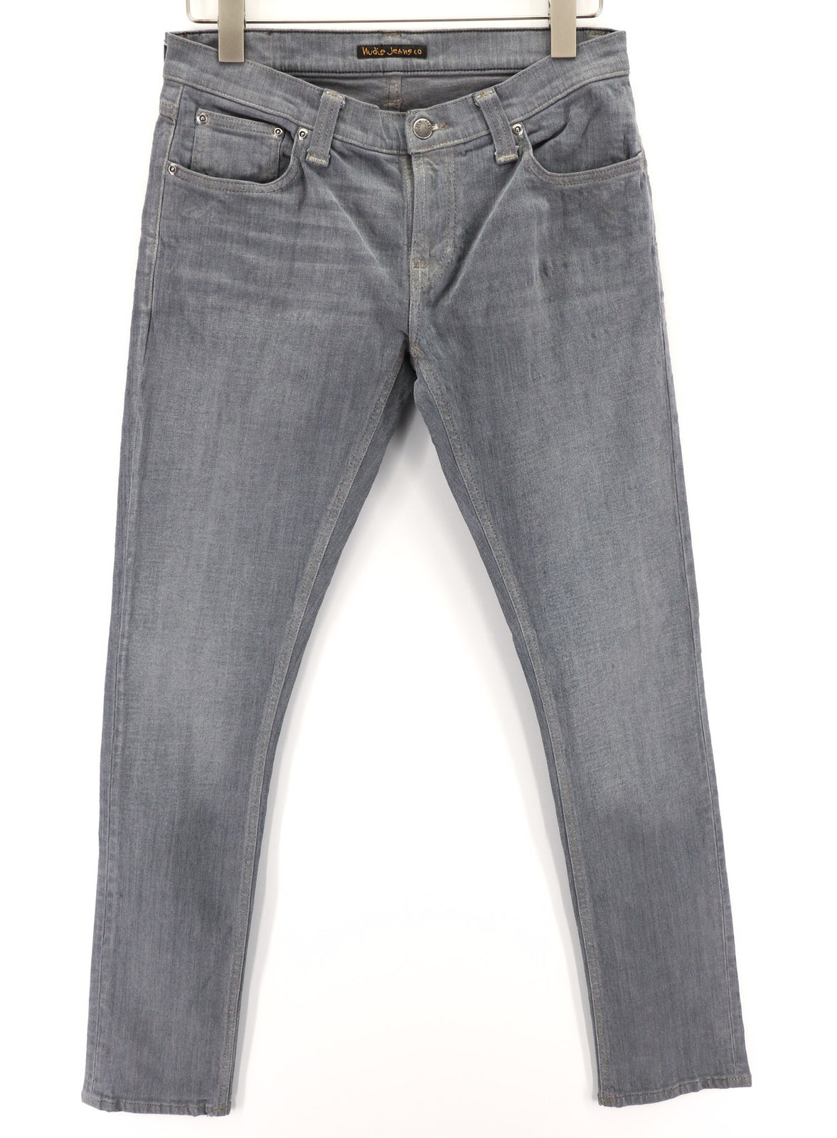 NUDIE JEANS Tight Long John Men Jeans W30/L32 Organic Charcoal Slim Fit Logo