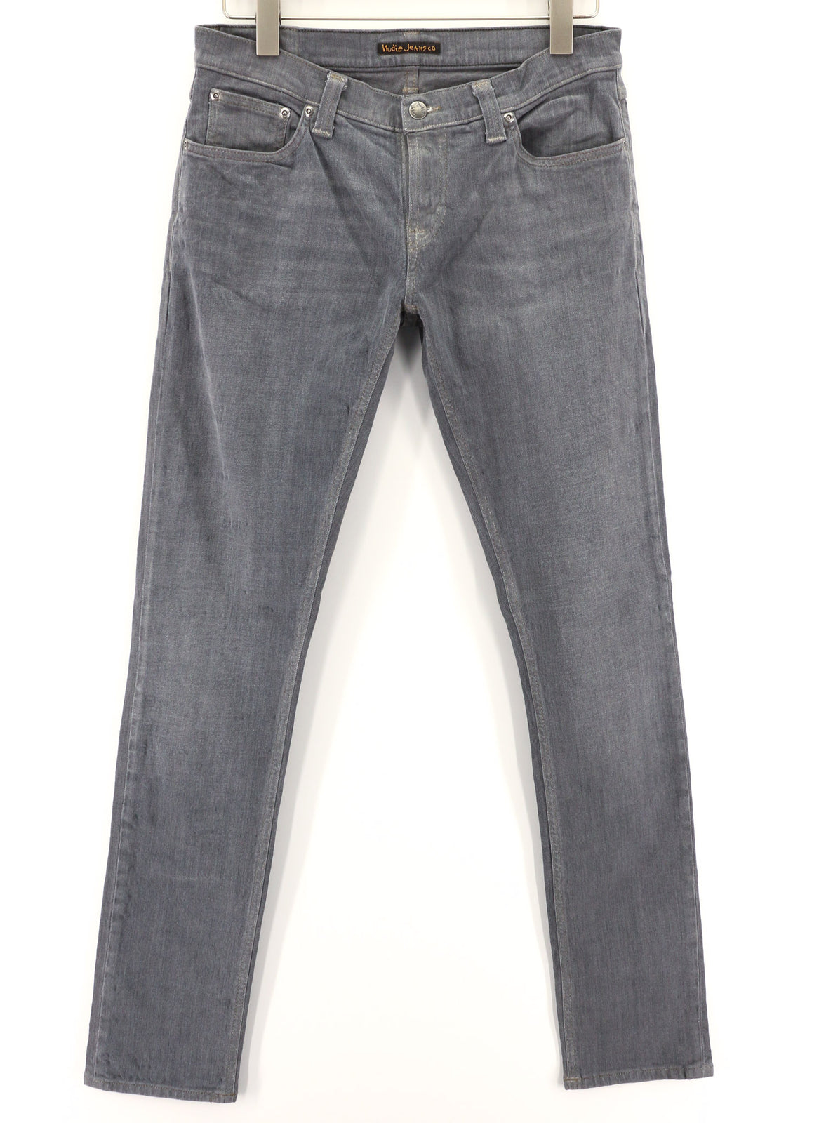 NUDIE JEANS Tight Long John Men Jeans W31/L34 Organic Charcoal Slim Fit Denim