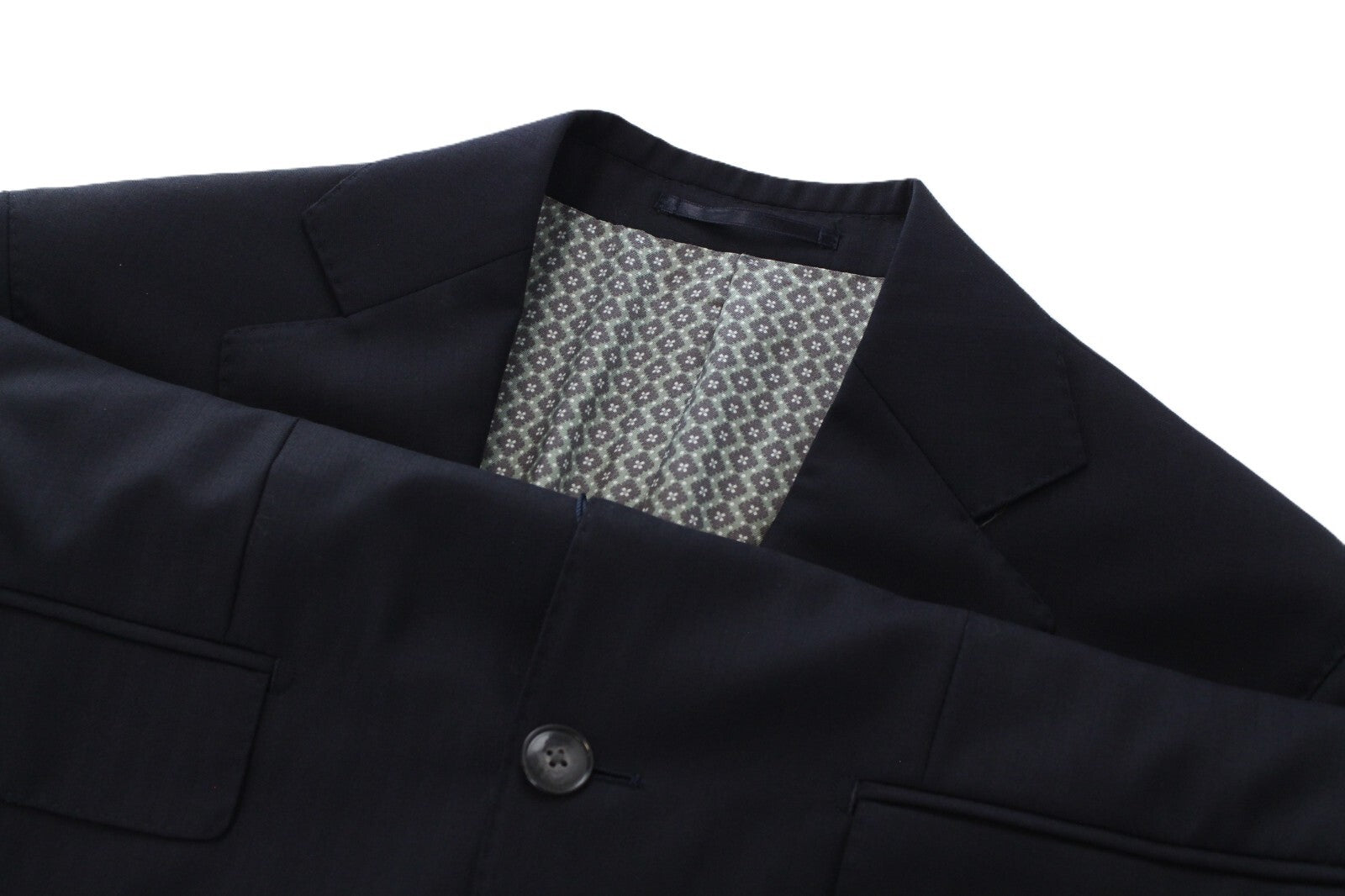 SUITSUPPLY Lazio švarkas, UK38, tamsiai mėlynas, vilnonis, vieneilis švarkas su ventiliacija 