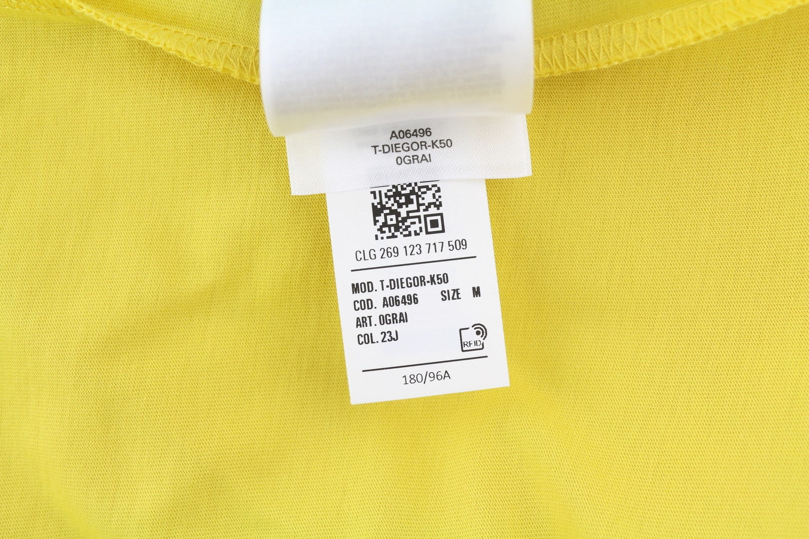 DIESEL T-Diegor-K50 vyriški marškinėliai M, geltoni, trumpomis rankovėmis, apvalia apykakle, trikotažo medvilnė 