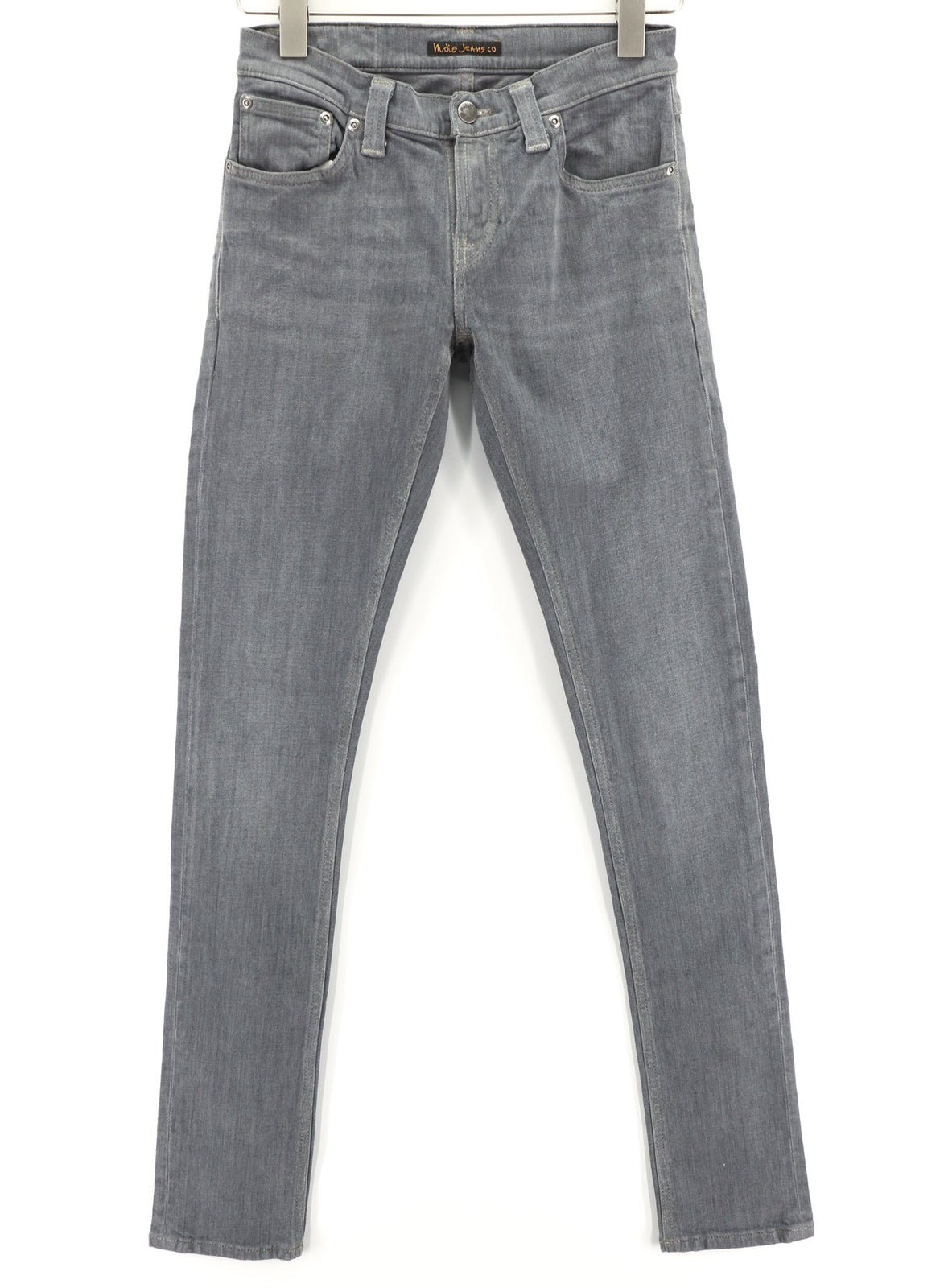 NUDIE JEANS Tight Long John Women Jeans W26/L34 Organic Charcoal Washed Slim Fit