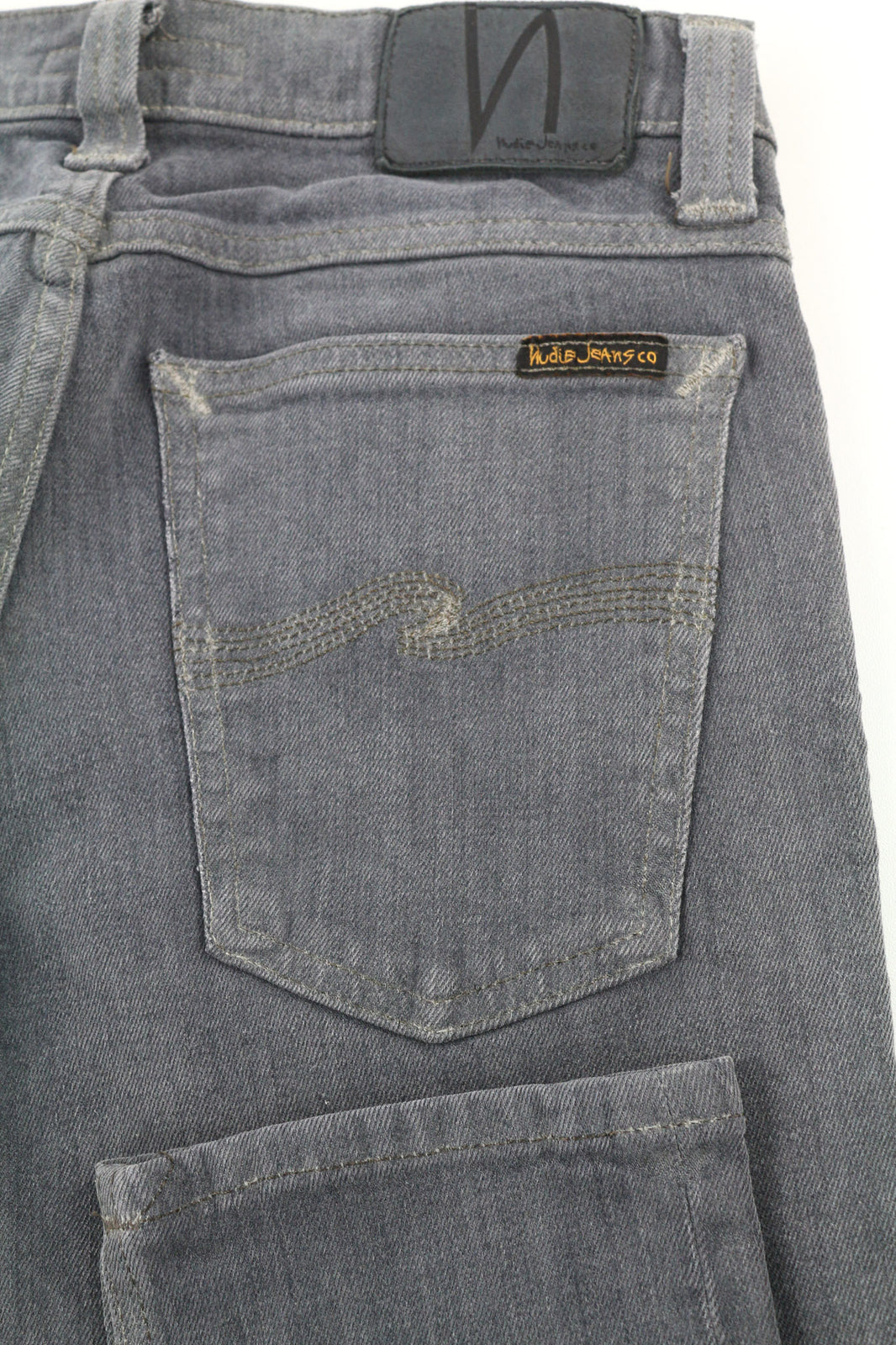 NUDIE JEANS Tight Long John Women Jeans W26/L34 Organic Charcoal Washed Slim Fit