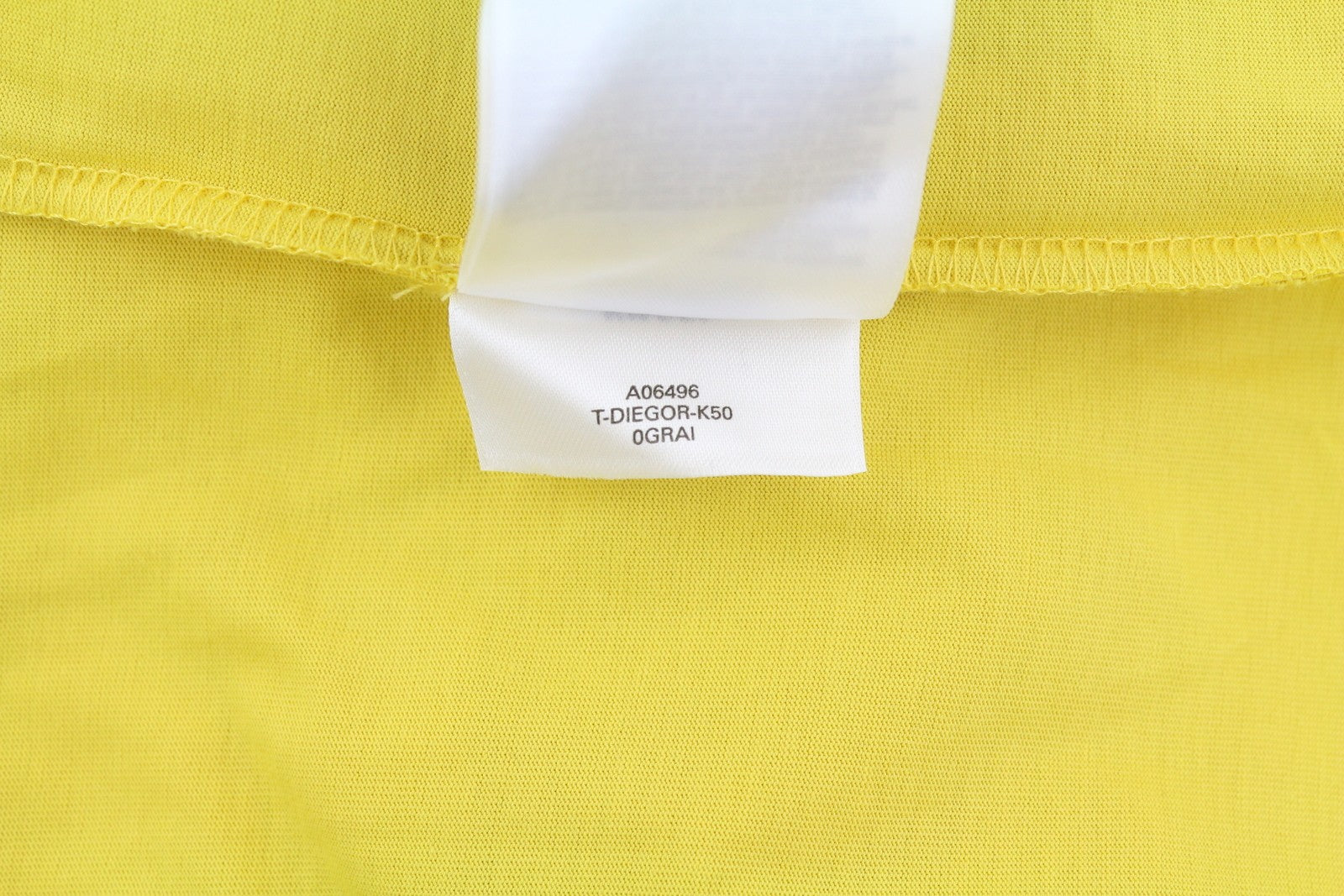 DIESEL T-Diegor-K50 Men T-Shirt XL Yellow Short Sleeved Crew Neck Tricot Cotton