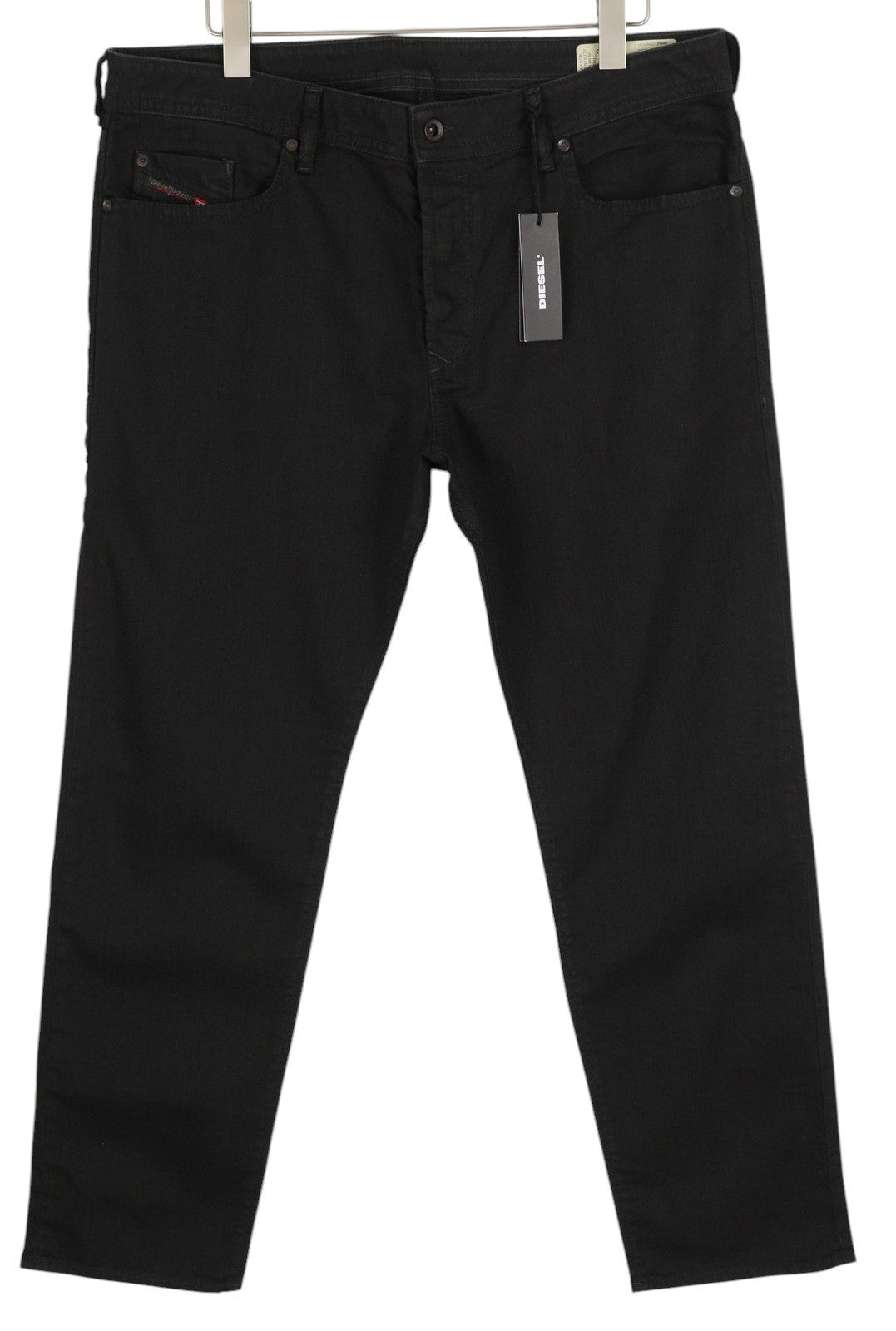 DIESEL Buster 0886Z vyriški džinsai W38/L32 Regular Slim Tapered Fit su sagomis, tamsūs 