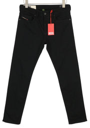 DIESEL Buster 0688H vyriški džinsai, W31/L32, siaurėjantys, juodi, su sagomis ir kišenėmis. 