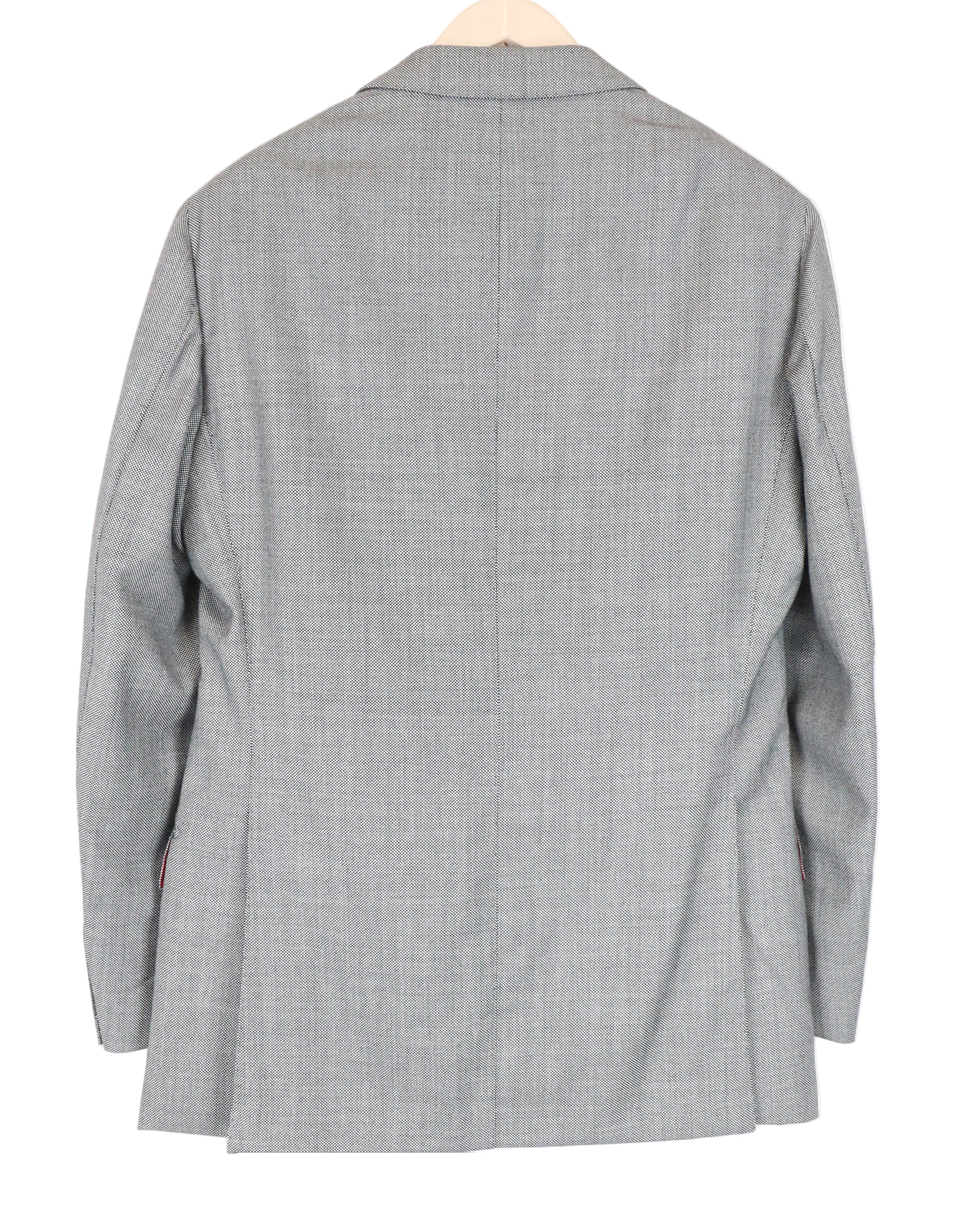 „SUITSUPPLY Sienna“ švarkas, UK38R, vyriškas pilkas, vienaeilis vilnonis švarkas „Super 130's“ 