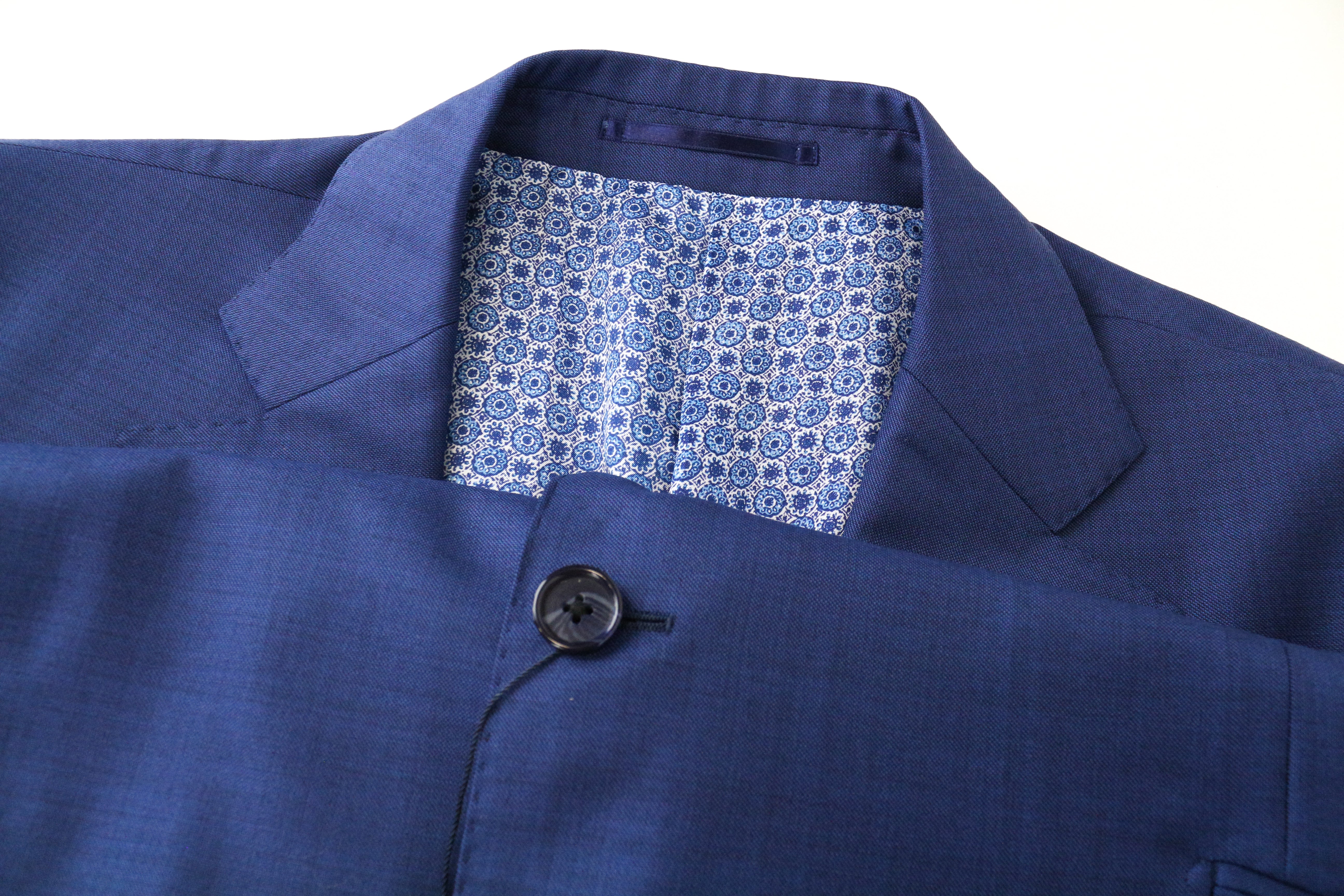 SUITSUPPLY Lazio UK52S Men's Blazer Blue Wool Lined Formal Buttoned